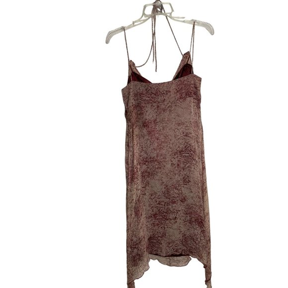 Morning Lady, Womens Lined Silk Chiffon Dress with Lace Size 6 Fairy Y2K 90s - Picture 2 of 8